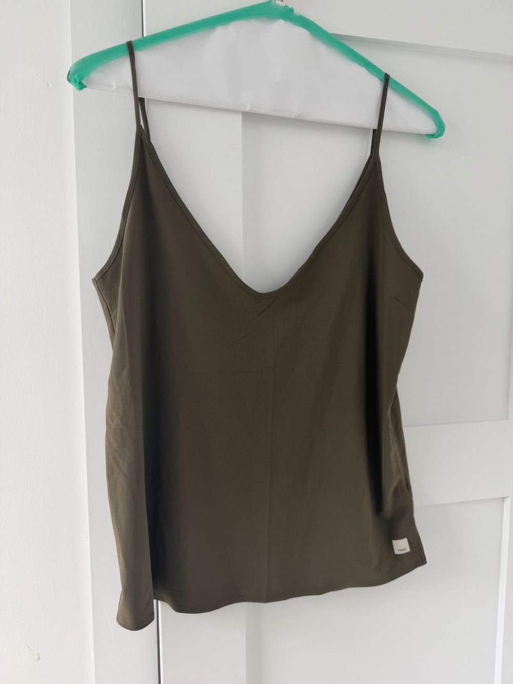 Vuori Villa Cami Olive Spaghetti-Strap V-Neck Camisole